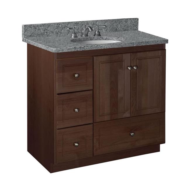 Simplicity by Strasser - 36 X 21 X 34.5 Legacy Vanity Ultra Door Left Hand Drawers (Top not included)
