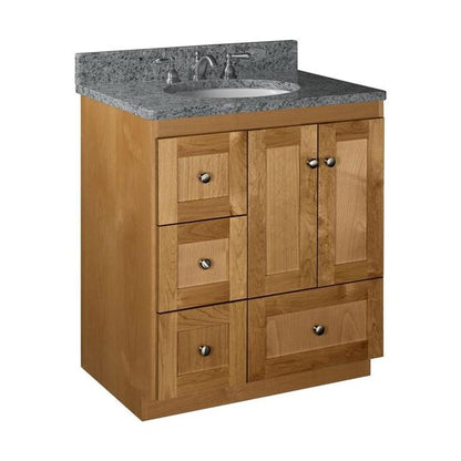 Simplicity by Strasser - 30 X 21 X 34.5 Legacy Vanity Shaker Door Left Hand Drawers (Top not included)