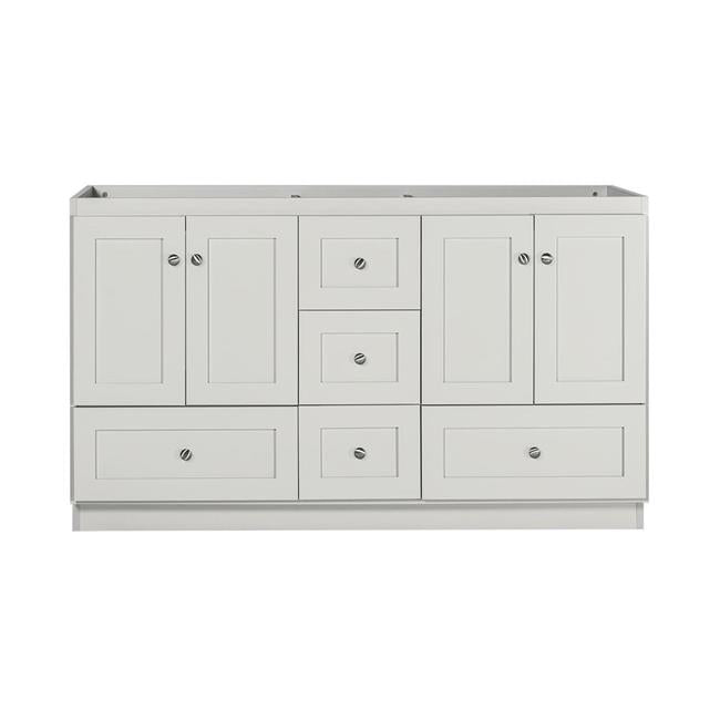 Simplicity by Strasser - 60 X 21 X 34.5 Legacy Vanity Shaker Door For Double Basin