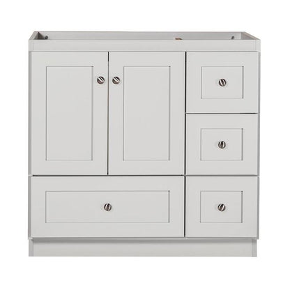 Simplicity by Strasser - 36 X 21 X 34.5 Legacy Vanity Shaker Door Right Hand Drawers (Top not included)