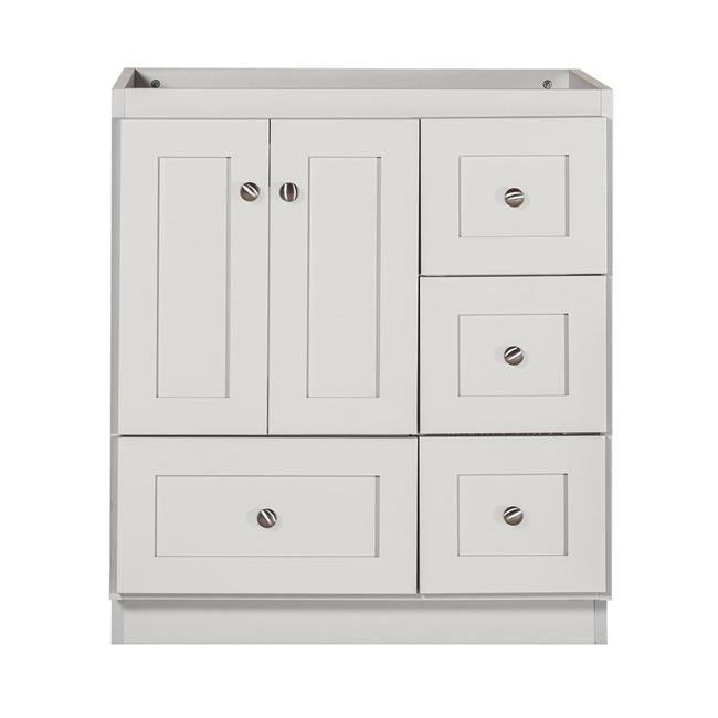 Simplicity by Strasser - 30 X 21 X 34.5 Legacy Vanity Shaker Door Right Hand Drawers (Top not included)