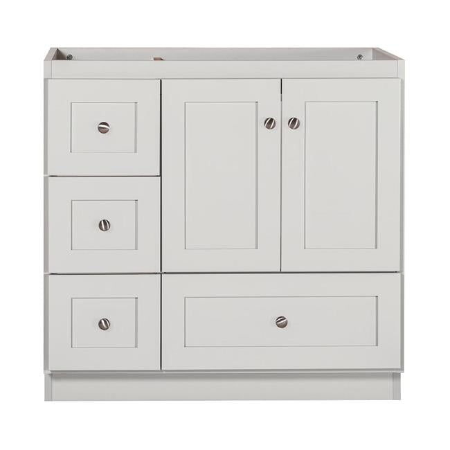 Simplicity by Strasser - 36 X 21 X 34.5 Legacy Vanity Shaker Door Left Hand Drawers (Top not included)