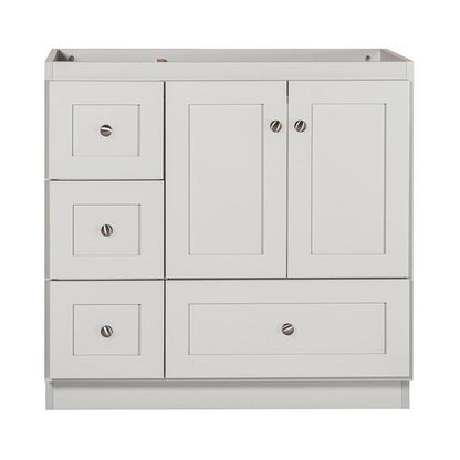 Simplicity by Strasser - 36 X 21 X 34.5 Legacy Vanity Shaker Door Left Hand Drawers (Top not included)