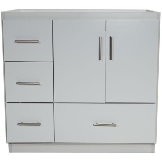 Simplicity by Strasser - 36 X 21 X 34.5 Legacy Vanity Slab Door Left Hand Drawers