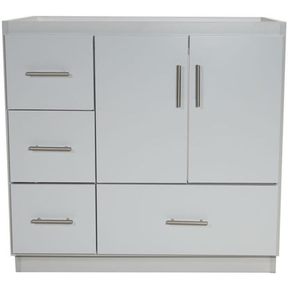 Simplicity by Strasser - 36 X 21 X 34.5 Legacy Vanity Slab Door Left Hand Drawers
