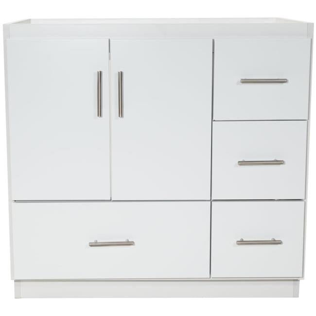 Simplicity by Strasser - 36 X 21 X 34.5 Legacy Vanity Slab Door Right Hand Drawers