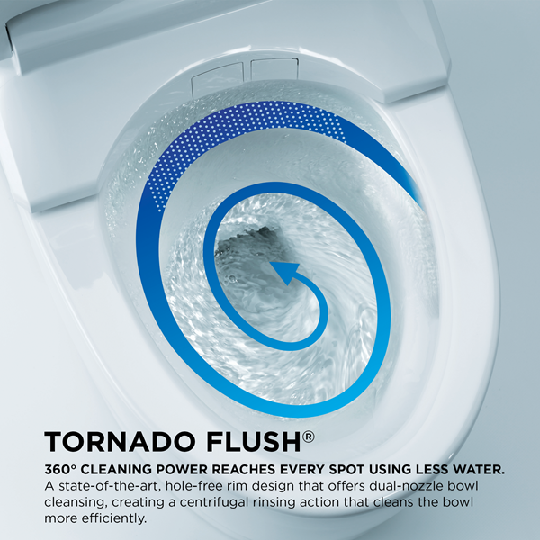 Toto - Carolina II One-Piece Elongated 1.28 Gpf Toilet With Cefiontect And Ss124 Softclose Seat, Washlet+ Ready