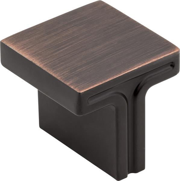 Jeffrey Alexander - 1-1/8 Inch Overall Length Square Anwick Cabinet Knob