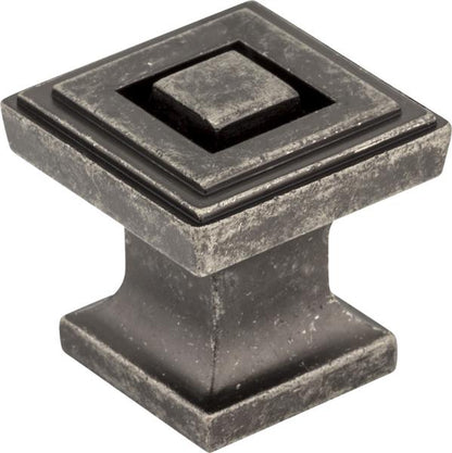 Jeffrey Alexander - 1 Inch Overall Length Square Delmar Cabinet Knob
