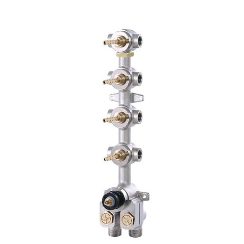 Aquabrass - TURBO thermostatic valve with 4 shut-off valves