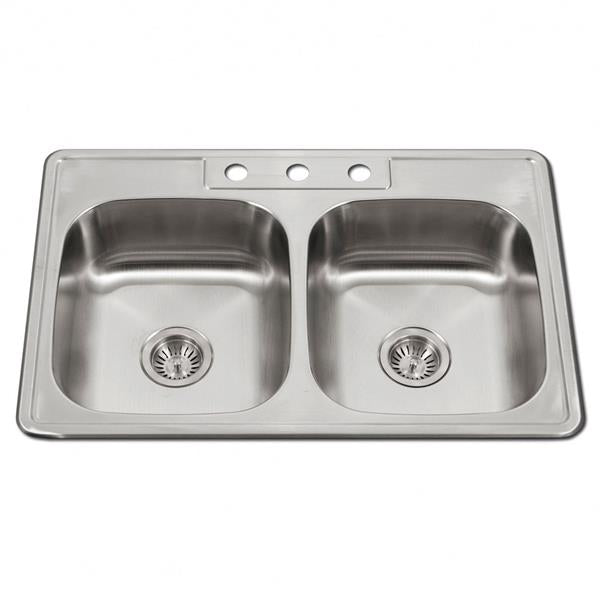 Hamat - Revive 33 Inch  ADA Topmount Stainless Steel 4-hole Sink