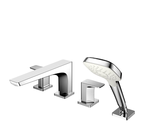 Toto - GE Two-Handle Deck-Mount Roman Tub Filler Trim with Handshower