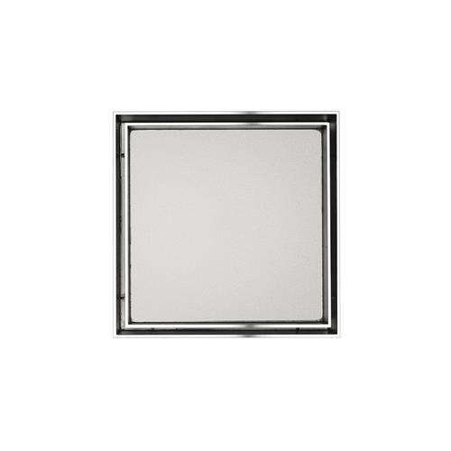 Infinity Drain - 5 x 5 Inch Tile Drain Strainer with Stainless Steel Bonded Flange Drain Body