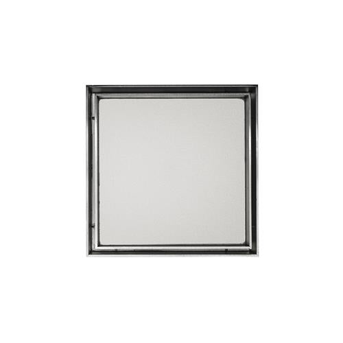 Infinity Drain - 5 x 5 Inch Tile Drain Strainer with Stainless Steel Bonded Flange Drain Body