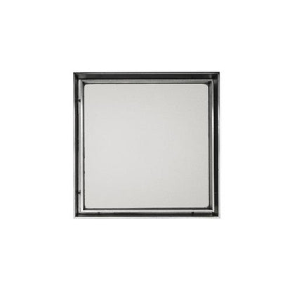 Infinity Drain - 5 x 5 Inch Tile Drain Strainer with Stainless Steel Bonded Flange Drain Body