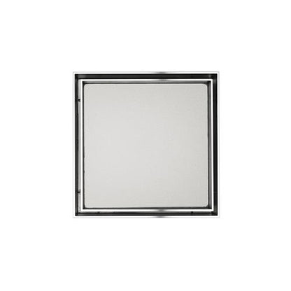 Infinity Drain - 5 x 5 Inch Flanged Tile Drain Strainer for 3/4 Inch tile with PVC Drain Body