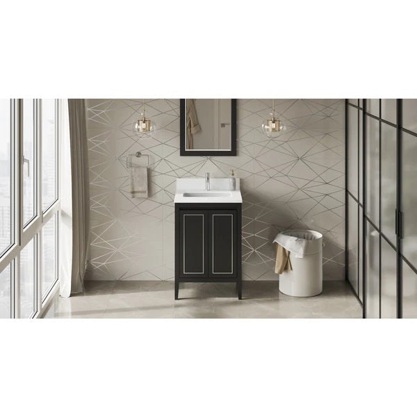 Jeffrey Alexander - Percival 24 Inch W  Single Basin Bathroom Vanity Set
