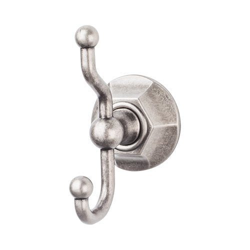 Top Knobs - Edwardian Bath Double Hook - Hex Backplate