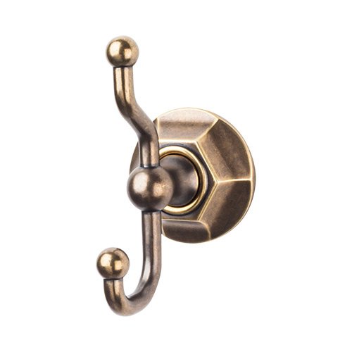 Top Knobs - Edwardian Bath Double Hook - Hex Backplate