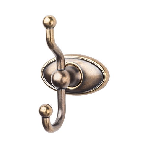 Top Knobs - Edwardian Bath Double Hook - Oval Backplate