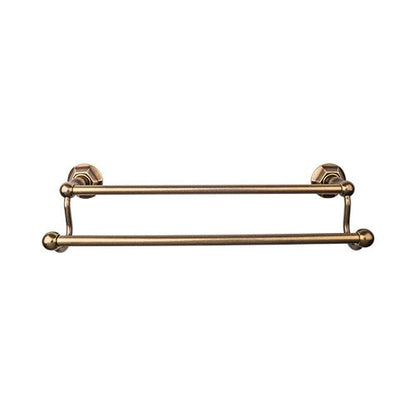 Top Knobs - Edwardian Bath 24 Inch Double Towel Bar - Hex Backplate