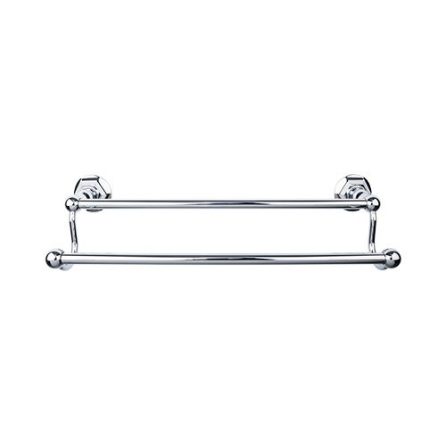 Top Knobs - Edwardian Bath 24 Inch Double Towel Bar - Hex Backplate