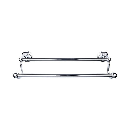 Top Knobs - Edwardian Bath 24 Inch Double Towel Bar - Hex Backplate