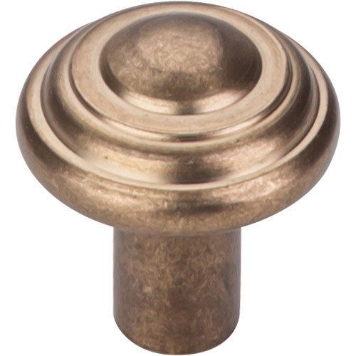 Top Knobs - Aspen Button 1 1/4 Inch Diameter Round Knob - Light Bronze
