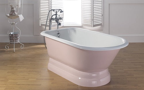 Cheviot - Trad Cast Iron Bathtub W/ Pedestal, 68 Inch