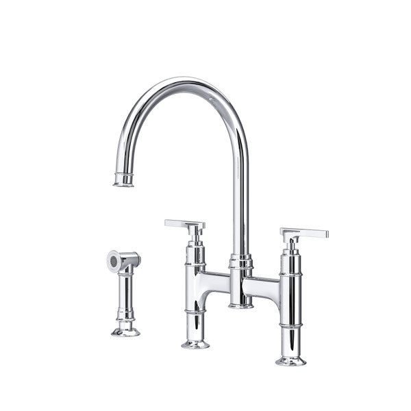Rohl - Perrin & Rowe Southbank Bridge Kitchen Faucet With Side Spray