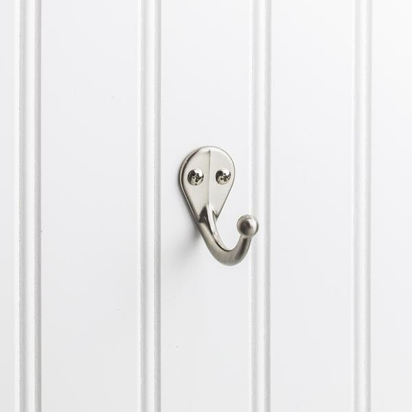 Elements - 1-3/4 Inch Single zinc wall mount coat hook.
