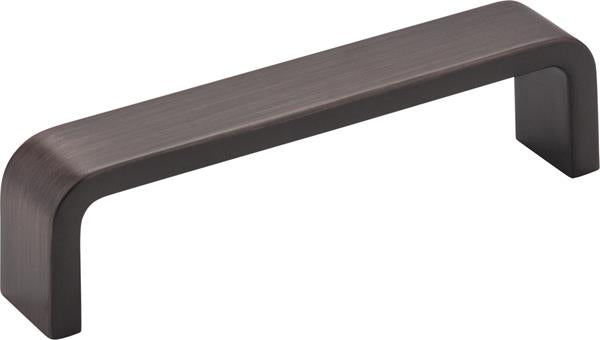Elements - 4 Inch Center-to-Center Brushed Chrome Square Asher Cabinet Pull