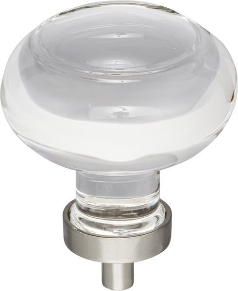 Jeffrey Alexander - 1-3/4 Inch Diameter Button Glass Harlow Cabinet Knob