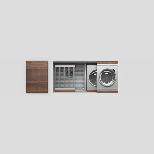 Julien - Smartstation Undermount Double-Bowl Workstation Kitchen Sink with Walnut Accessories, L18x18x10 R18x18x10