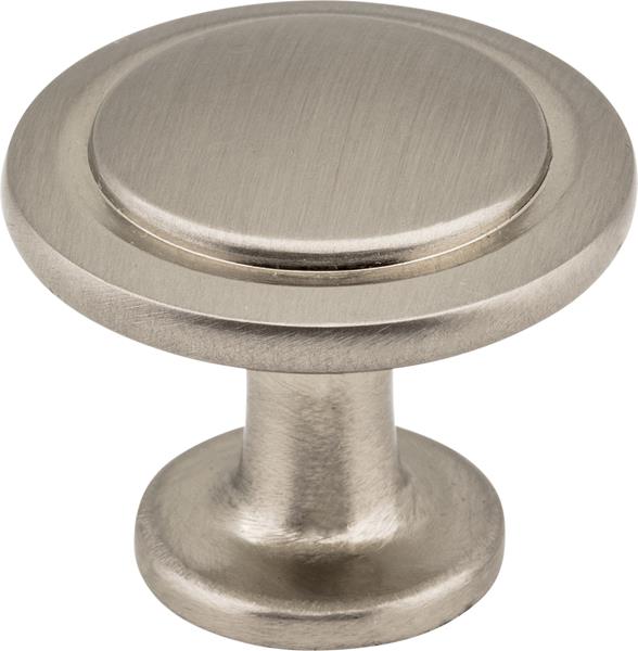 Elements - 1-1/4 Inch Diameter Round Button Gatsby Cabinet Knob