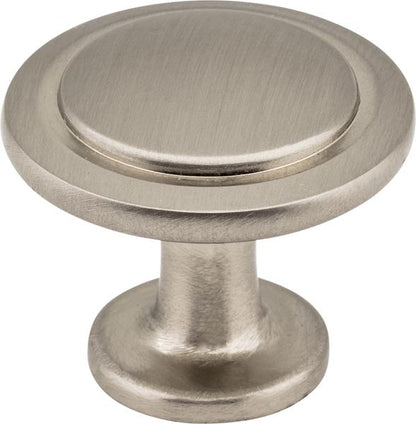 Elements - 1-1/4 Inch Diameter Round Button Gatsby Cabinet Knob