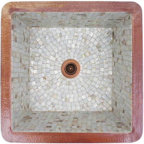 Linkasink - Square Mosaics Drop-In Bath/Bar Sink