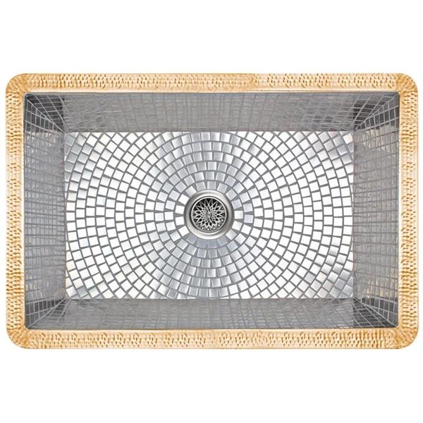 Linkasink - Undermount Kitchen Sink W/ Stainless Steel Mosaic Tile Interior
