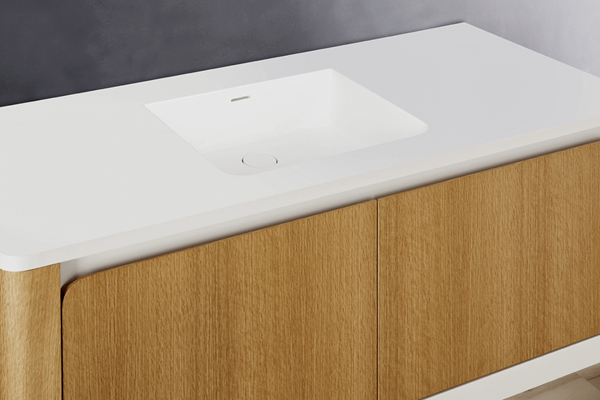 Wetstyle - Bauhaus 48 X 22 X 2 Centered Semi Recessed Washbasin