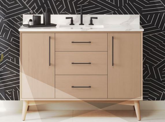 Jeffrey Alexander - Dashwood 48 Inc Bathroom Vanity with Vanity Top and Single Rectangular Basin