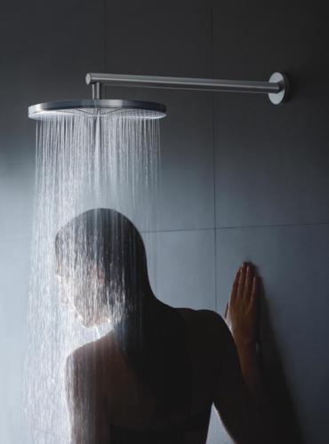 Vola - 060 Round Wall-Mounted Showerhead With Arm And Rosette