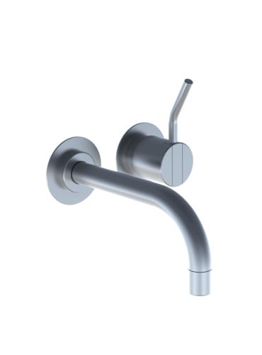 Vola - 111Xm One-Handle Mixer, 6 Inch Spout & Rosette Trim Kit, For Spout To Left Installation
