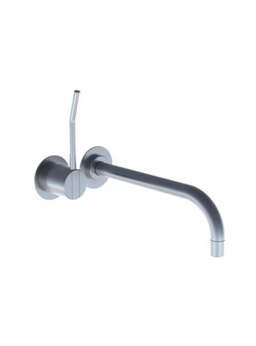Vola - 121L One-Handle Mixer, 9 Inch Spout and Rosette Trim Kit with long (4 Inch) lever