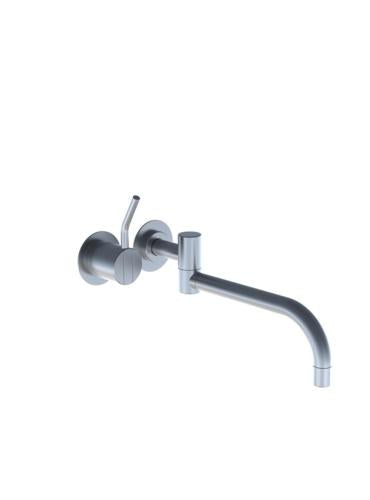 Vola - 131M One-Handle Mixer, 10 Inch Double Swivel Spout And Rosette Trim