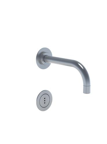 Vola - 4311 Electronic Vertical Wall-Mounted Basin Set W/Temperature Control, 6 Inch Spout