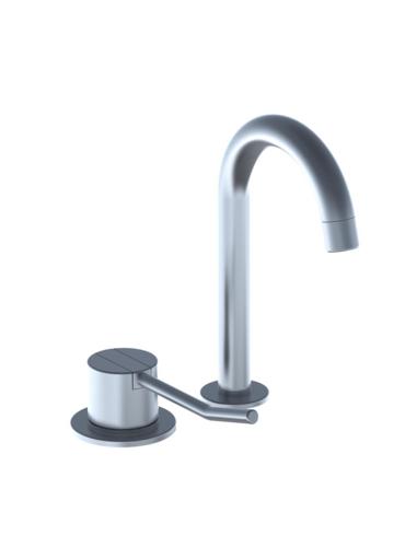 Vola - 590Bl Two-Hole Deck-Mounted Faucet With 4-1/2 Inch High Swivel Spout