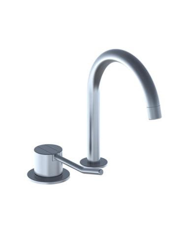 Vola - 590Gl Two-Hole Mixer, 9 Inch Spout And Rosette Trim