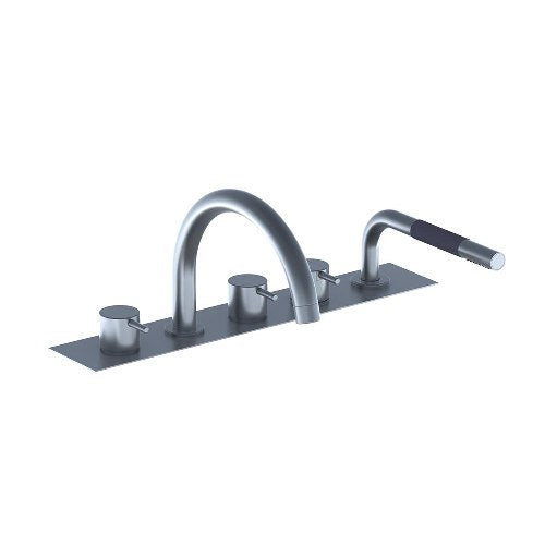 Vola - Pre-Assembled Two-Handle Tub Mixer With Swivel Spout And One-Handle Mixer With Handspray