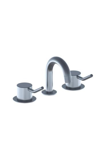 Vola - Hv5M Three-Hole Basin Set With 4-1/4 Inch High Swivel Spout (1.2 Gpm) Kitted