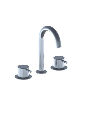 Vola - Hv8 Three-Hole Basin Set With 7-1/4 Inch High Swivel Spout (1.2 Gpm)